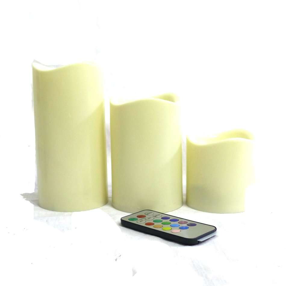 Set of 3 LED Candles with remote: On Special!