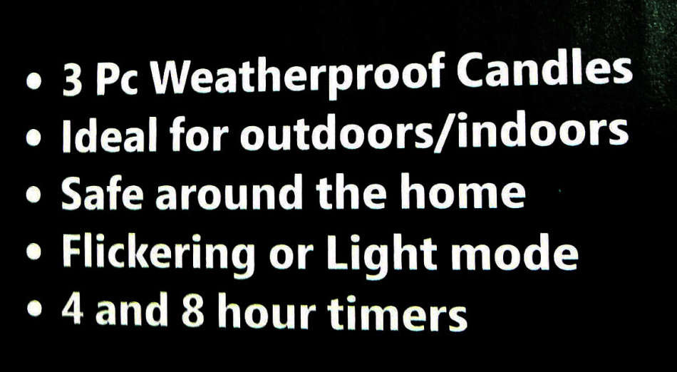 Set of 3 LED Candles with remote: On Special!