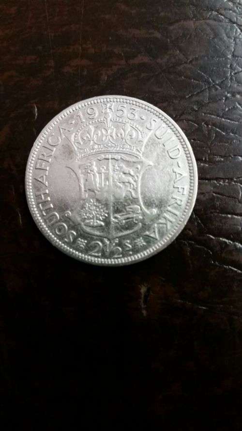 UNION OF SOUTH AFRICA 1953 - 2.5 SHILLING ( HALF CROWN)