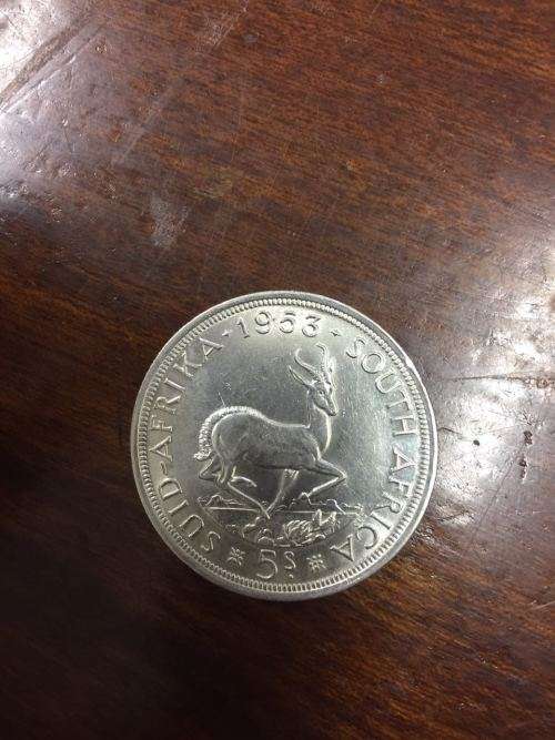 UNION OF SOUTH AFRICA 1953 - 5 SHILLING