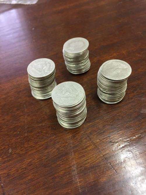 100 - 80% JUNK 3D SILVER COINS