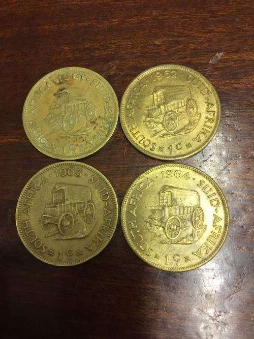 4 x RSA 1 cents ( 1961 TO 1964 )