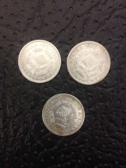COLLECTION OF 3 x SIXPENCE (1951,1952,1953)