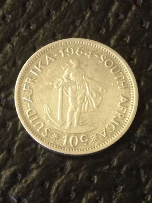 REPUBLIC OF SOUTH AFRICA - 1964 TEN CENT