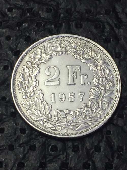 1957 SWITZERLAND - 2 FRANCS