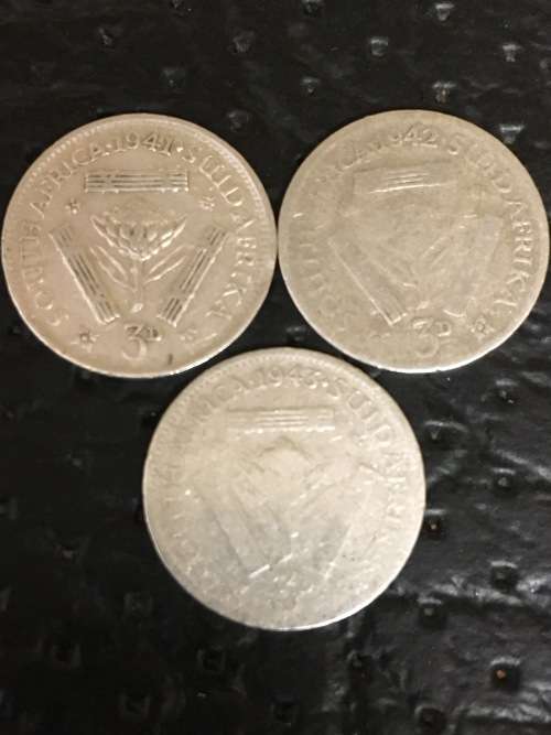 COLLECTION OF 3 THREEPENCE (1941, 1942 & 1943)