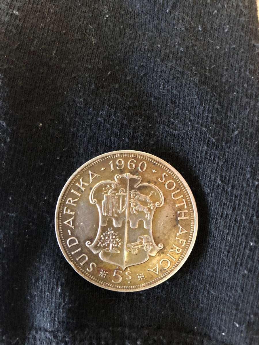 UNION OF SOUTH AFRICA 1960 FIVE SHILLING