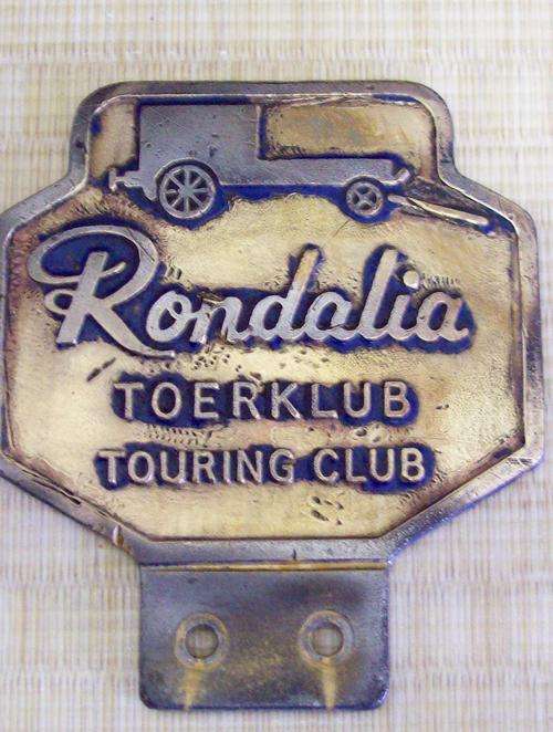 Vintage Rondalia Brass Car Badge
