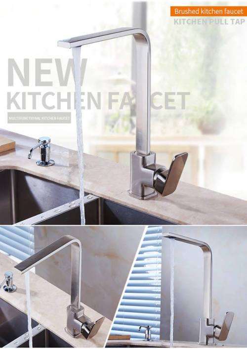 KITCHEN FAUCET CHROME BRASS DECK KITCHEN SINK FAUCET HIGH ARCH