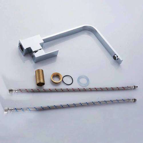 KITCHEN FAUCET CHROME BRASS DECK KITCHEN SINK FAUCET HIGH ARCH