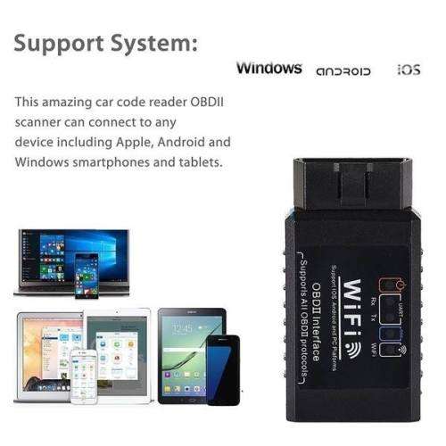 ELM327 V1.5 WIFI Scanner For Android IOS Diagnostic Tool ELM327 OBD2 Scanner