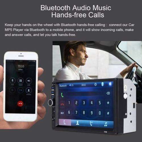 7 inch Touch Screen Car Bluetooth Audio MP5 Player Support Rearview Camera GPS Navigation FM Functio