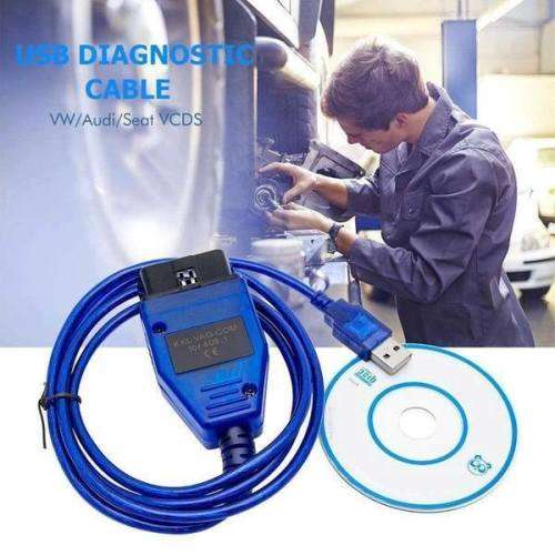USB Cable KKL VAG-COM 409.1 OBD2 OBD Diagnostic Scanner VCDS VW/Audi/Seat A++ TU8