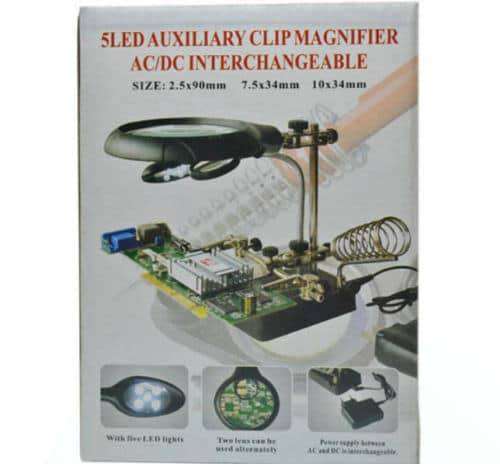 HELPING HAND LED MAGNIFIER WITH SOLDERING STAND