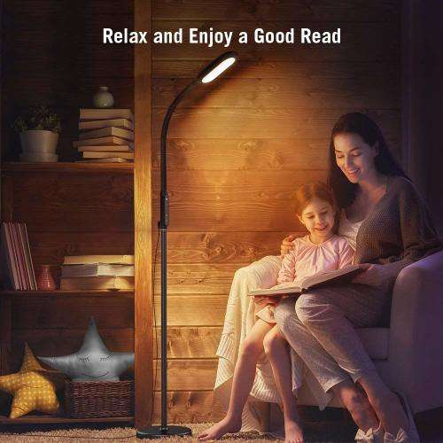 DIMMABLE LED FLOOR LAMP FOR LIVING ROOM, 1800 LUMENS