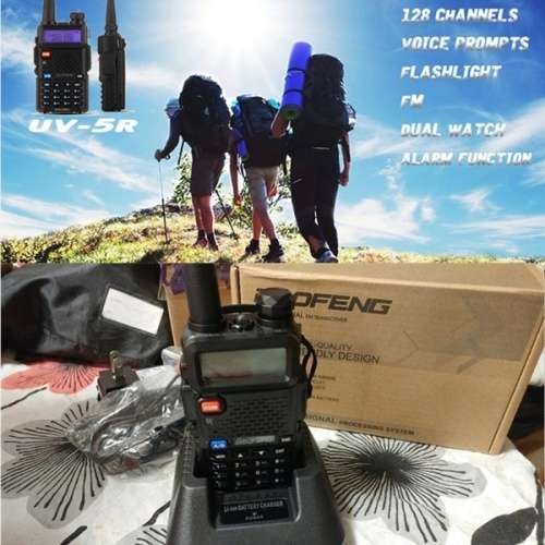 2pcs/lot Baofeng UV-5R Dual Band Walkie Talkie Radio Transceiver Dual Display Radio Communicator + A