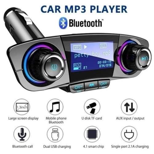 Hot Sale 1.3 Inch LCD Displayer Bluetooth FM Transmitter MP3 Player Radio Adapter Dual USB Car Charg