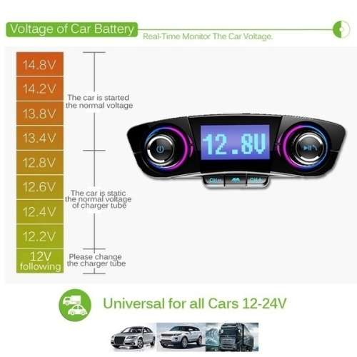 Hot Sale 1.3 Inch LCD Displayer Bluetooth FM Transmitter MP3 Player Radio Adapter Dual USB Car Charg