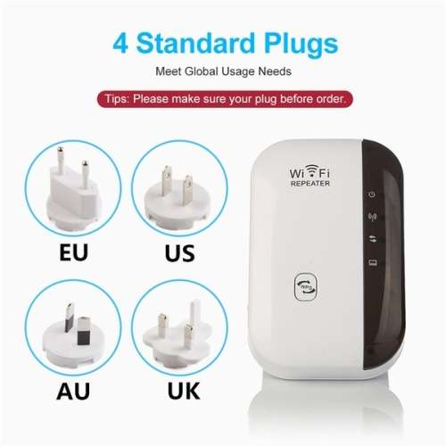 EU / US / UK / AU Plug 300Mbps Signal Booster Signal Amplifier WiFi Repeater