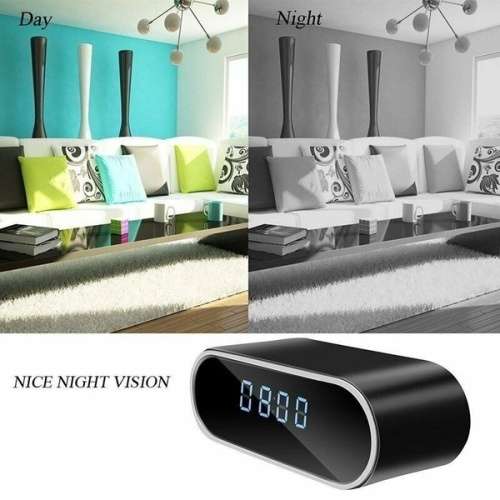 1080P Wireless WiFi HD Spy Hidden Alarm Clock Security Cam DVR