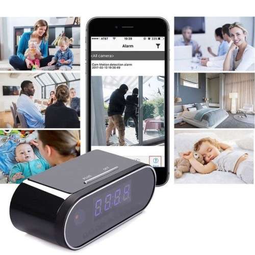 1080P Wireless WiFi HD Spy Hidden Alarm Clock Security Cam DVR