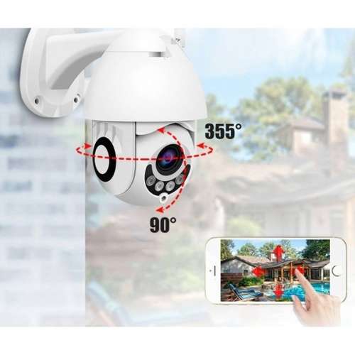 Wireless 5X Zoom HD 1080P Outdoor IP Camera Security Wifi Waterproof