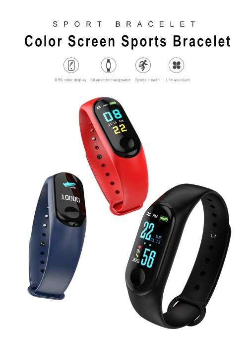 M3 Smart Watch Bracelet Fitness Activity Tracker Blood Pressure Heart Rate