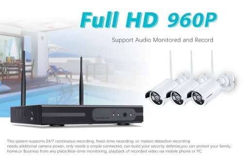 8CH Wireless Wifi 960P CCTV System