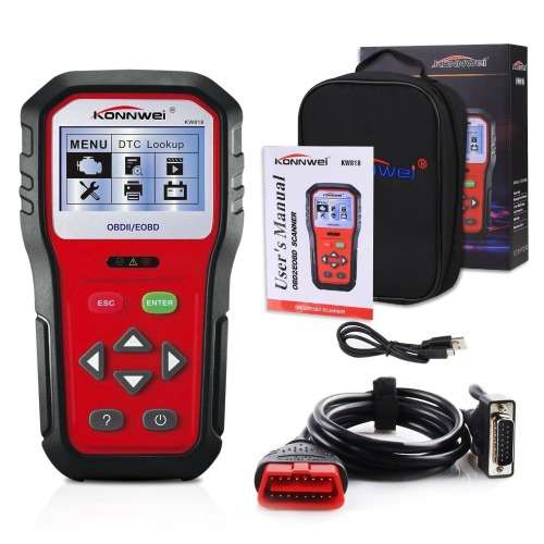Auto Diagnostic Scanner OBD2 Diagnostic Tool KW818 Multi-Language Scanner Code Reader (Konnwei)