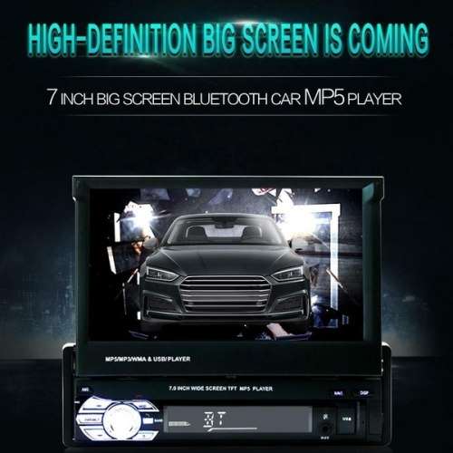 1 Din  7" HD Flip Out Touch Screen Car Bluetooth Radio