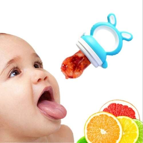 3 Colors Teether Silicone Pacifier Fruit Feeder Food Nibbler