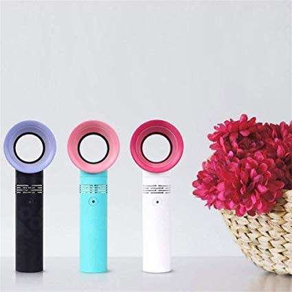 Mini Portable Cooling Fan Portable Handheld Cooling Fan Bladeless USB Mini Fan Desktop Leafless Fan