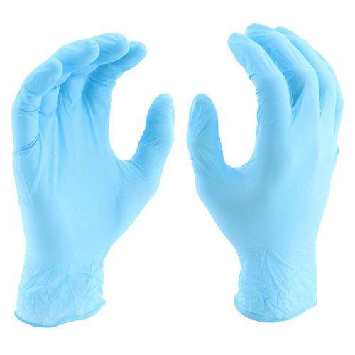 Latex Gloves Powder Free White & Blue color (L & M) box of 100 Pc