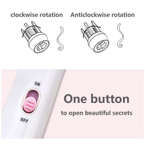 Automatic Safe Rotating Ceramic Hair Curling Iron Heat Resistant