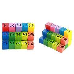 Kid's Educational Multiplication Times Table Double Sided Wooden Board
