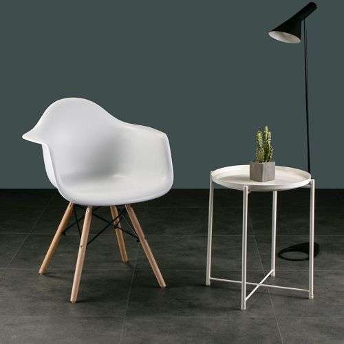 Set of 2 Amalfi Living and Dining Room Chairs - White