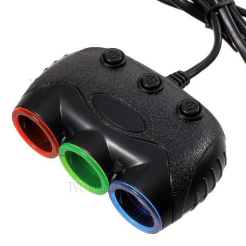 Splitter Cigarette Lighter In-Car USB and Three Sockets / 120W