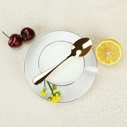 24 Piece Cutlery Set and Storage Case - Polished Finish - Gold