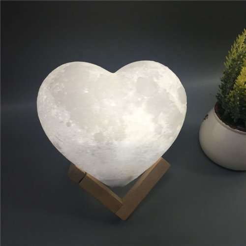 3D Heart Shaped Touch Control Moon Lamp