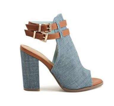 Denim Block Heel