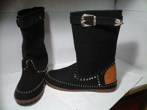 Black Leather Boots Size 5