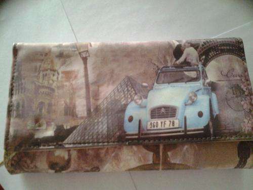 Paris Blue Car Wallet