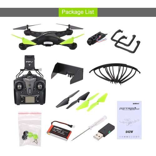 UdiRC U42W Wifi FPV Drone RC Quadcopter - Black