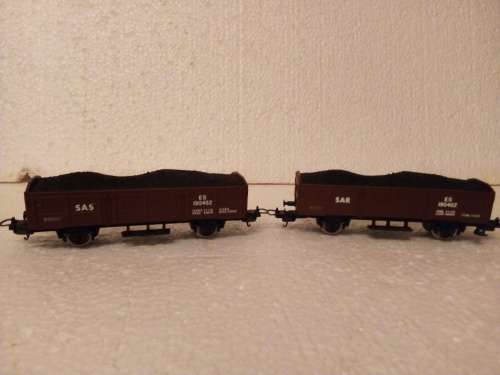 LIMA SAR COAL WAGONS WITH COAL LOADS