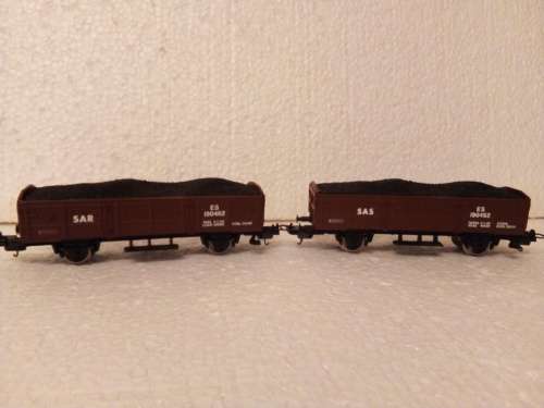 LIMA SAR COAL WAGONS WITH COAL LOADS