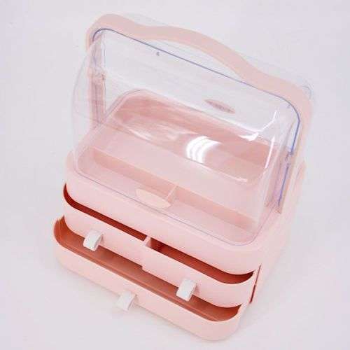 Iconix Acrylic Cosmetics Organizer With Multiple Drawers / Cosmetic Storage Box / 3 Drawers