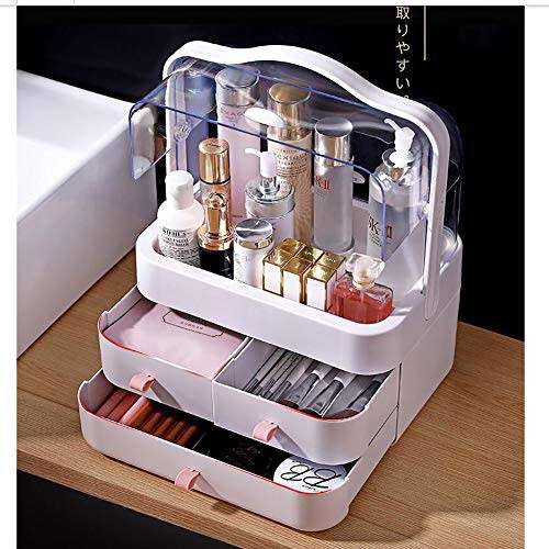 Cosmetic Storage Box with Lid Cover Portable Organizer