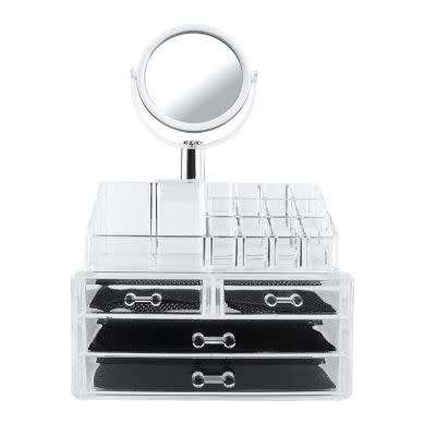 Cosmetic Organiser 4-Draw with Mirror