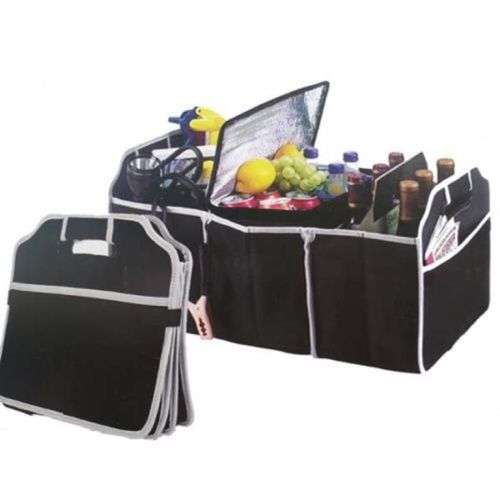 2 In 1 Car Boot Organiser Foldable Storage / Car Auto Trunk Organizer & Cooler  Collapsible Portable