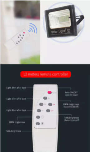 50W Solar LED Flood Light with Remote control